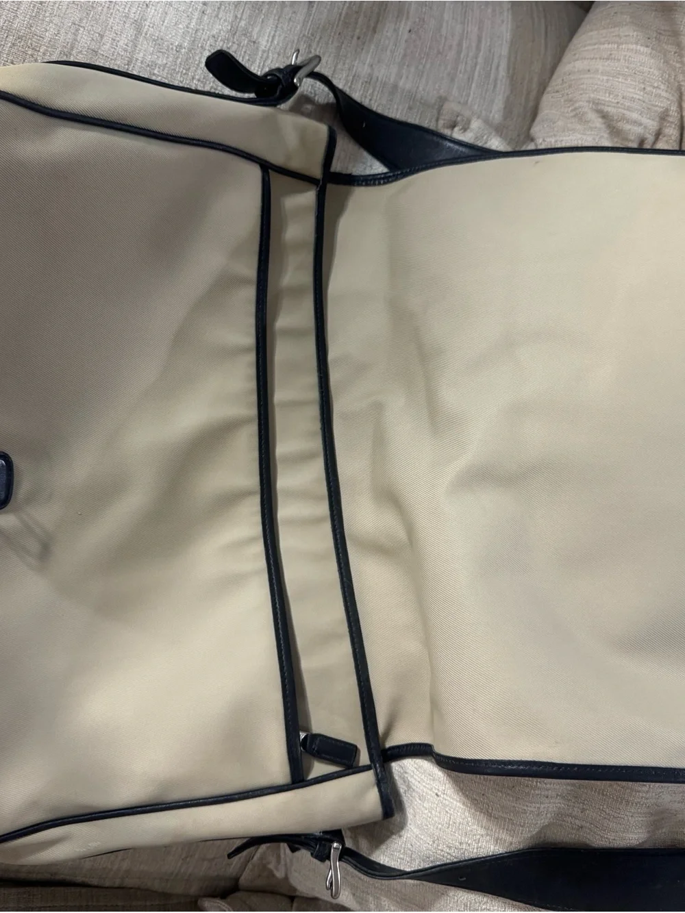 Coach Beige and Black Messenger Laptop Bag